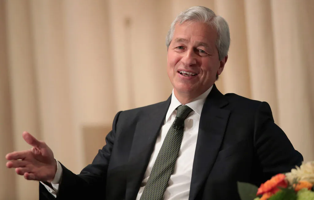 Jamie Dimon, Chairman and CEO of JPMorgan Chase & Co., during a luncheon hosted by The Economic Club of Chicago on Nov. 22, 2017. (Scott Olson/Getty Images)
