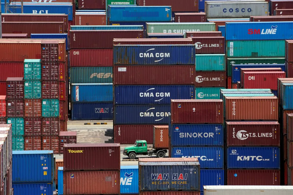 Shipping containers at a port in Shanghai on July 10, 2018. (REUTERS/Aly Song/File Photo)
