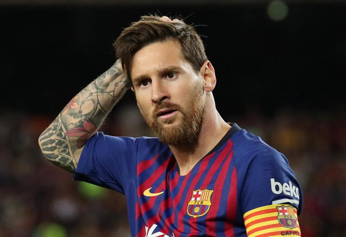 Barcelona's Lionel Messi during the match between FC Barcelona v Alaves at Camp Nou, Barcelona, Spain, on Aug. 18, 2018. (Albert Gea/Reuters)