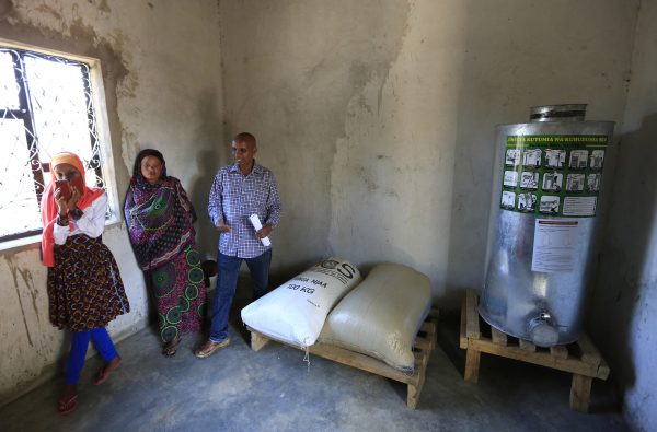 Grains stored in the new hermetic bags in Kondoa, Tanzania, on June 6, 2018. (Noor Khamis/University of Zurich)