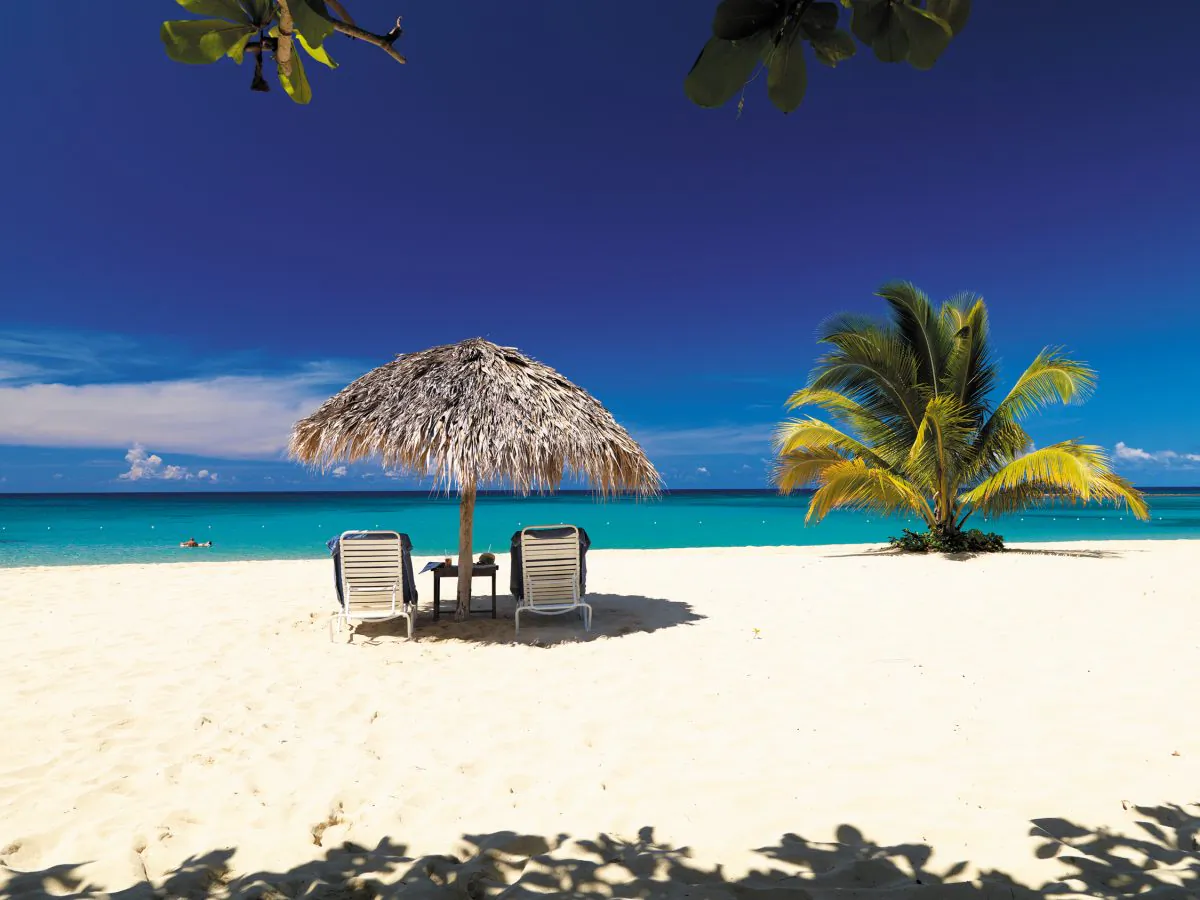 The white sand beach at the Jamaica Inn in Ocho Rios. (Jamaica Inn)