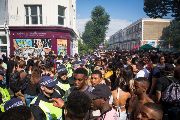 A general view of the crowd at Notting Hill Carnival