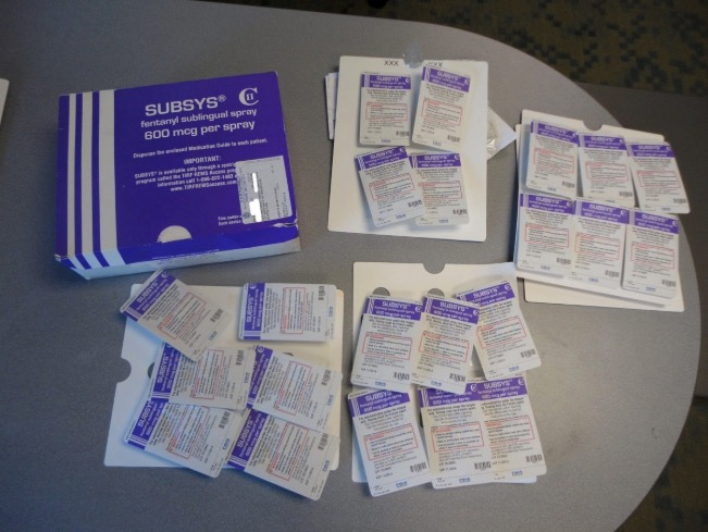 A box of Fentanyl-based drug