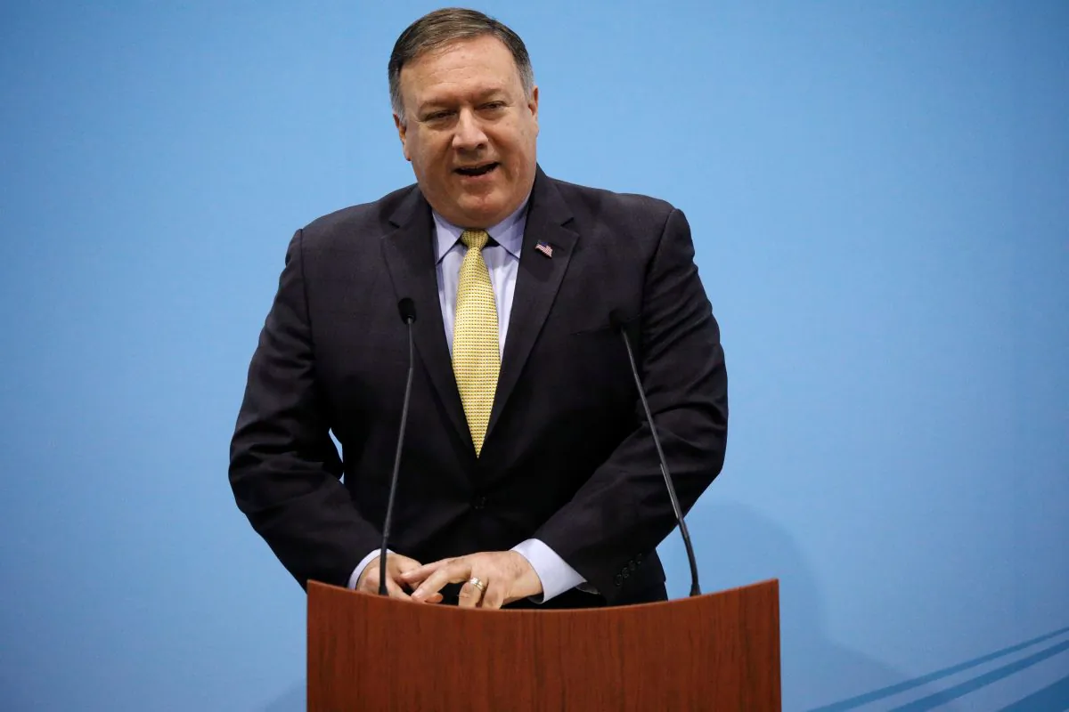 U.S. Secretary of State Mike Pompeo speaks during a news conference at the ASEAN Foreign Ministers' Meeting in Singapore Aug. 4, 2018. (Reuters/Edgar Su)