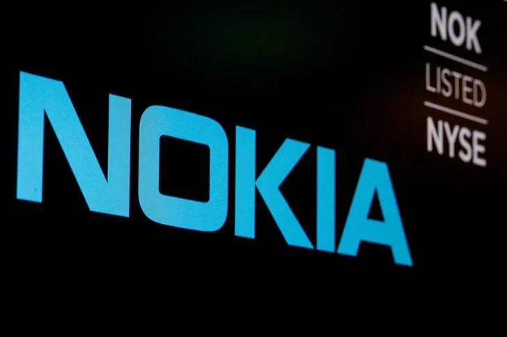 The logo and ticker for Nokia are displayed on a screen on the floor of the New York Stock Exchange (NYSE) in New York, U.S., May 21, 2018. (Reuters/Brendan McDermid).