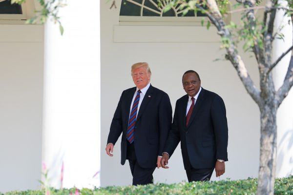 President Donald Trump and Kenyan President Uhuru Kenyatta