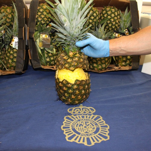 Pineapple filled with cocaine
