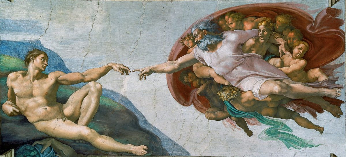 “The Creation of Adam,” 1508-1512, by Michelangelo Buonarroti. Sistine Chapel, Vatican. (Public Domain)