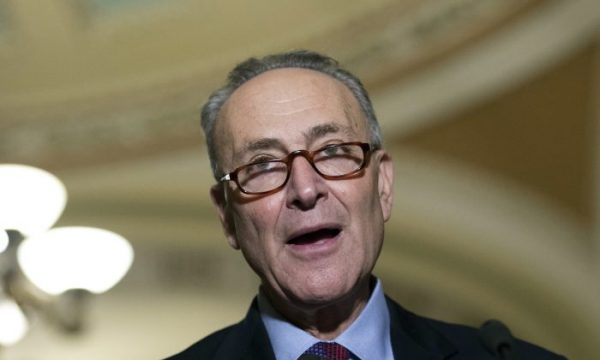 In this file photo, Sen. Charles Schumer (D-N.Y.), speaks to the media on Capitol Hill in Washington. (Molly Riley/AP Photo)