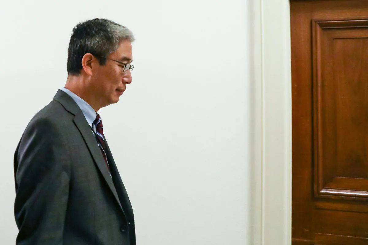Bruce Ohr, a Justice Department official demoted from the posts of associate deputy attorney general and director of the Organized Crime Drug Enforcement Task Force, leaves for a lunch break from a closed hearing with the House Judiciary and House Oversight and Government Reform committees on Capitol Hill in Washington, on Aug. 28, 2018. (Samira Bouaou/The Epoch Times)