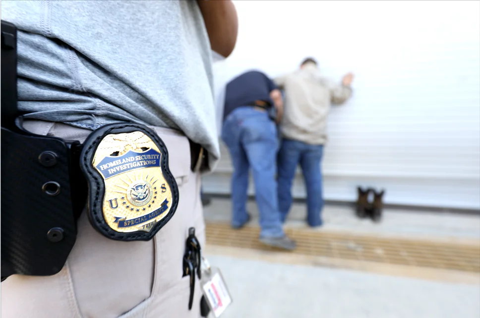ICE agents execute a federal criminal search warrant at a business in north Texas on Aug. 28, 2018. (ICE)