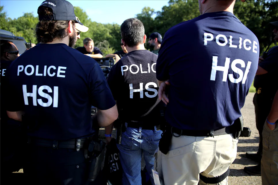 ICE executes a federal criminal search warrant at a business in north Texas, on Aug. 28, 2018. (ICE)