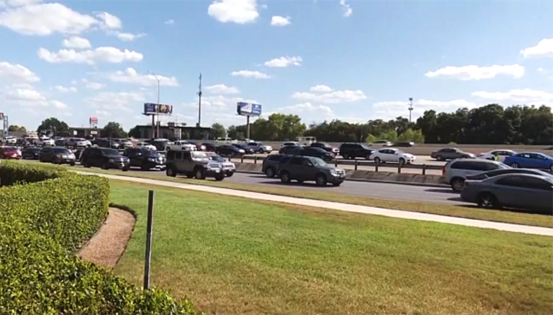 Traffic was backed up for several hours
