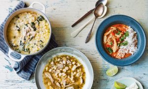 Lemon Chicken Soup With Spinach and Dill
