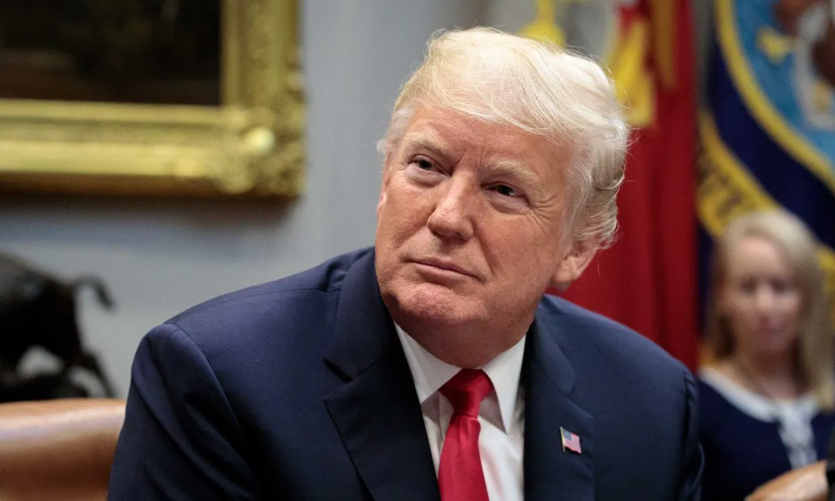 President Donald Trump in the Roosevelt Room of the White House in Washington on Aug. 29, 2018. (Samira Bouaou/The Epoch Times)