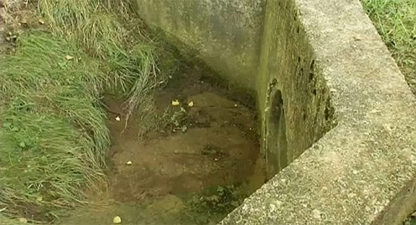 This culvert fills with water in minutes