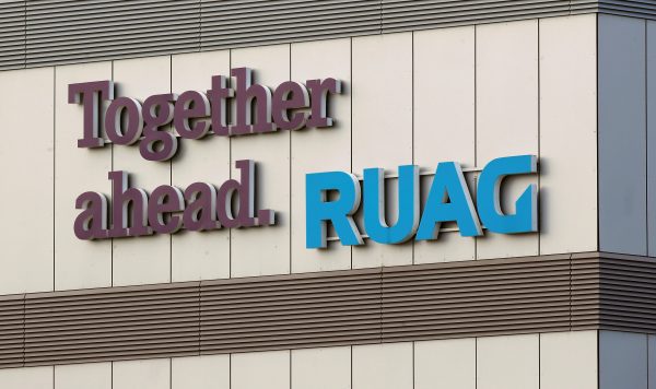 A logo of Swiss defense equipment maker RUAG