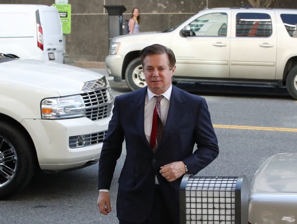 WASHINGTON, DC - JUNE 15: Former Trump campaign manager Paul Manafort arrives at the E. Barrett Prettyman U.S. Courthouse for a hearing on June 15, 2018 in Washington, DC. Today a federal judge could rule on whether to revoke Manafort's bail due to alleged witness tampering. Manafort was indicted last year by a federal grand jury and has pleaded not guilty to all charges against him including, conspiracy against the United States, conspiracy to launder money, and being an unregistered agent of a foreign principal. (Photo by Mark Wilson/Getty Images)