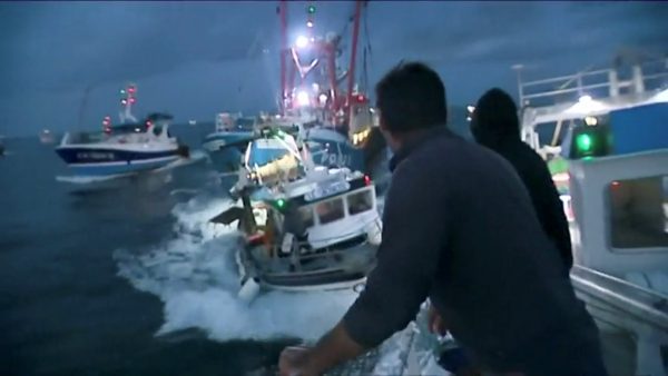 French and British fishing boats collide