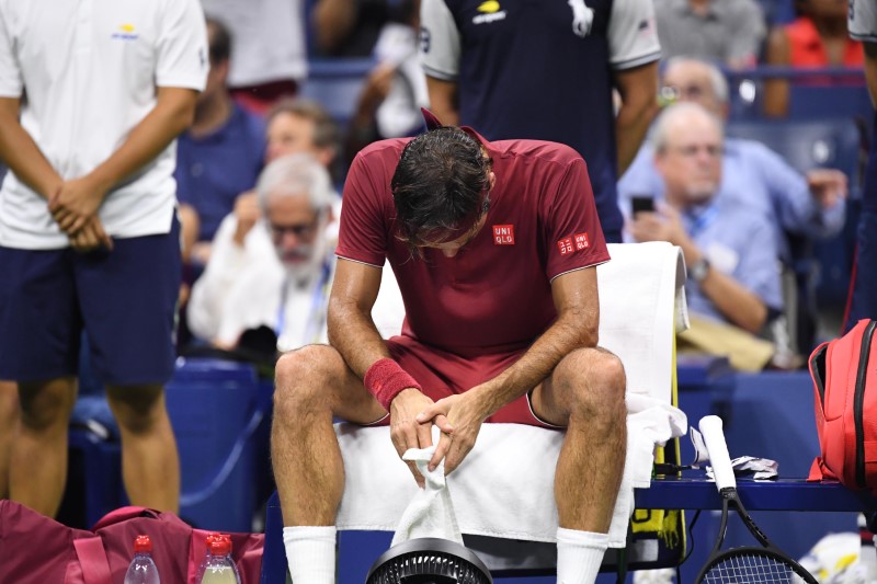 Roger Federer of Switzerland at US Open