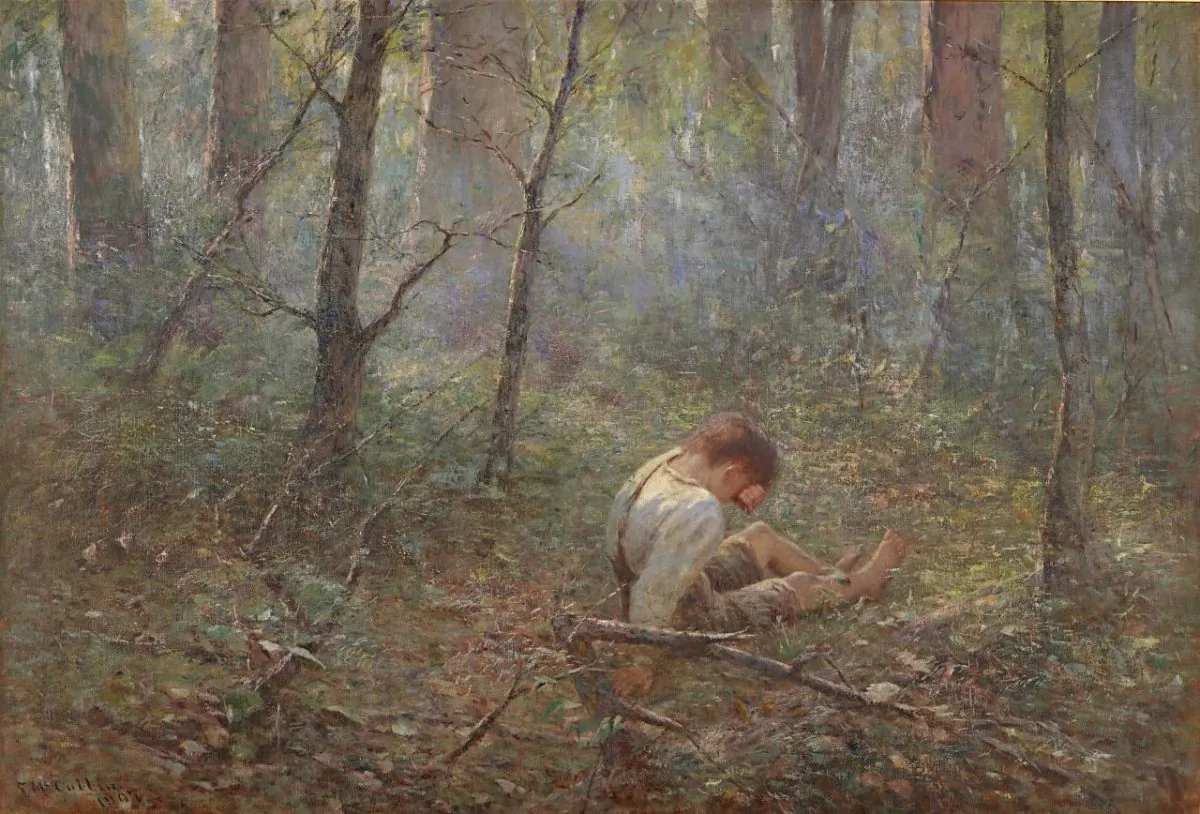 “Lost,” 1907, by Frederick McCubbin. National Gallery of Victoria. (Public Domain)