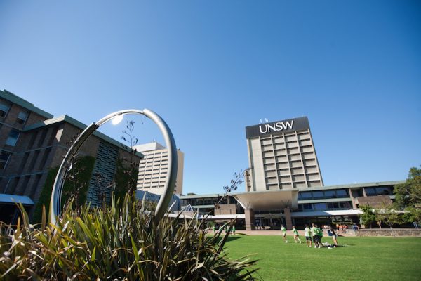 UNSW library lawn in the sun