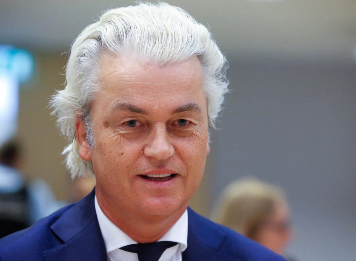 Dutch anti-Islam politician Geert Wilders in Amsterdam, Netherlands, on May 17, 2018. (Reuters/Francois Walschaerts)