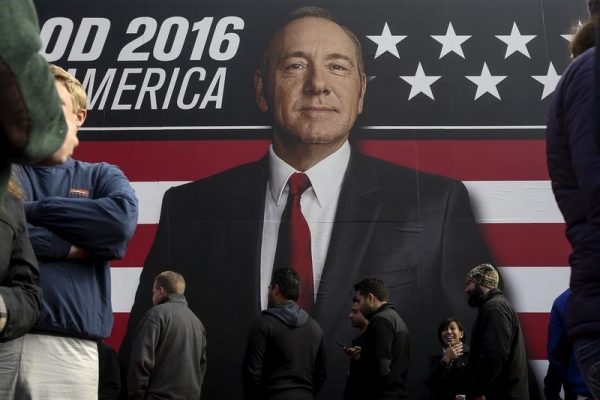 People line up outside a "House of Cards" guerrilla marketing campaign in Greenville, South Carolina