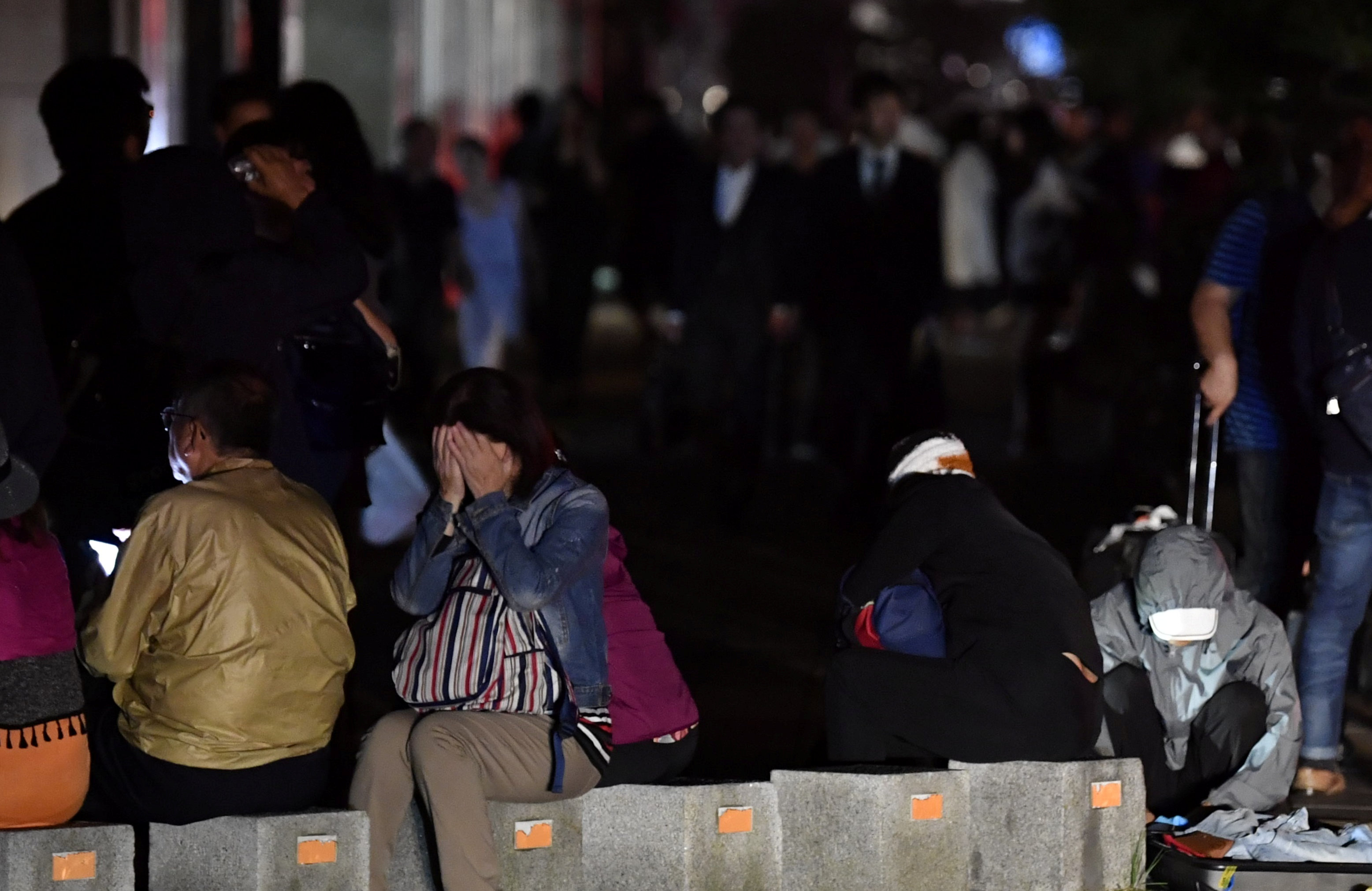 People react during blackout in Hokkaido Japan