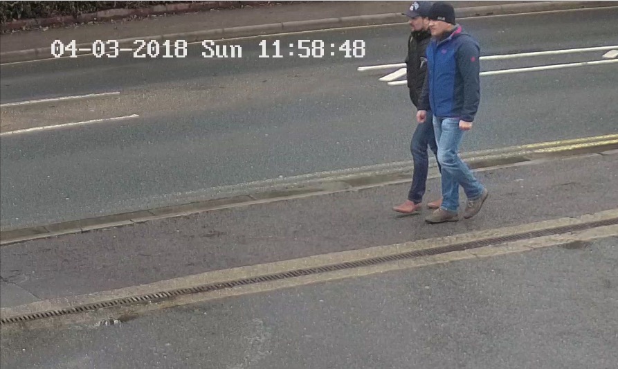 The two suspects in the vicinity of Skripal's home on the day of the attack