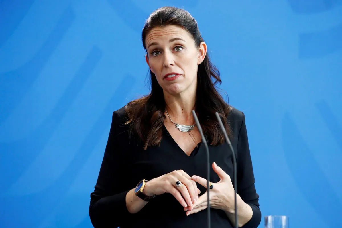 New Zealand Prime Minister Jacinda Ardern reacts during a press conference in Berlin, Germany on April 17, 2018. (Hannibal Hanschke/Reuters)