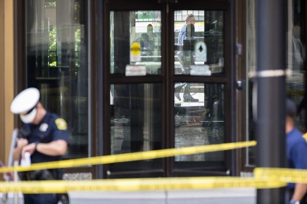 The scene of a shooting in Cincinnati