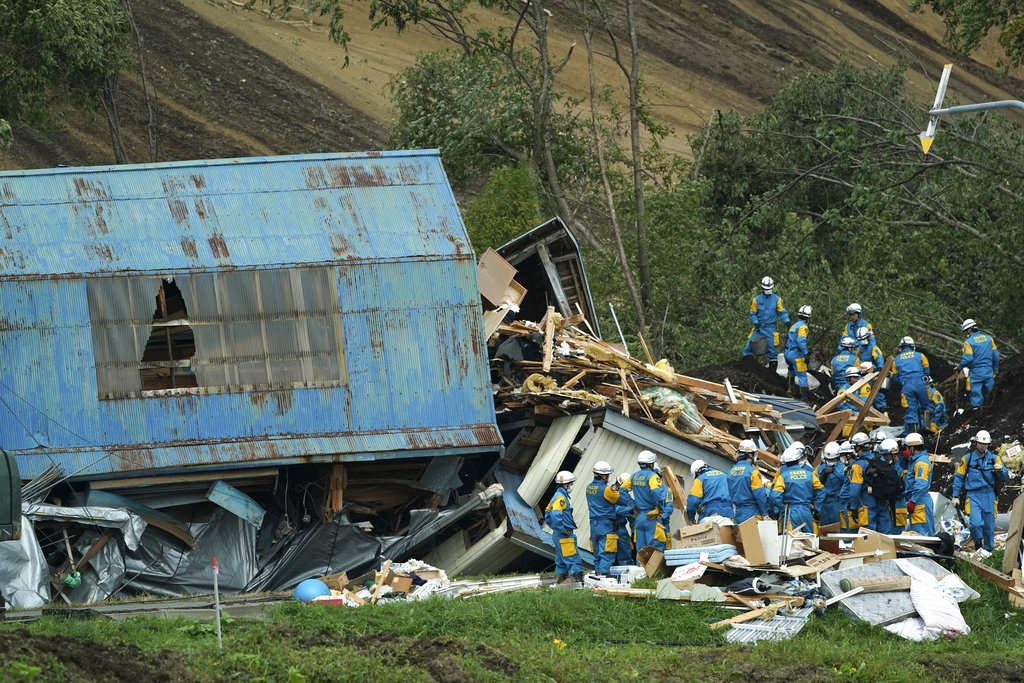 Japan Earthquake Scenery in Hokkaido