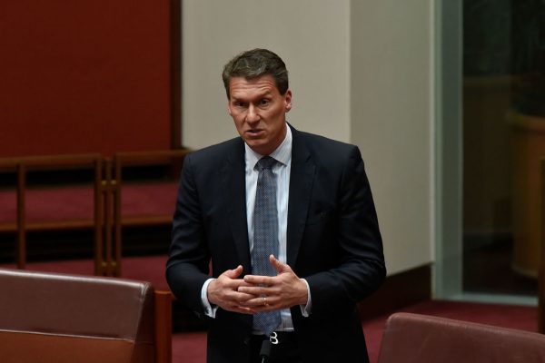 Australian Conservatives Senator, Cory Bernardi addresses federal Parliament in 2017.