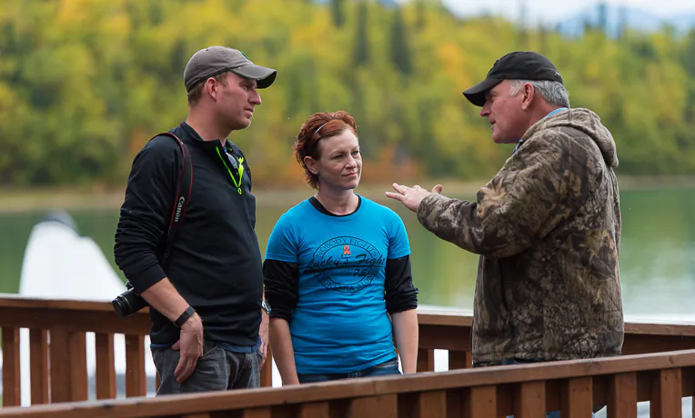 John and Neysa in Alaska with Franklin Graham, president of Samaritan's Purse. (Courtesy of Samaritan’s Purse)