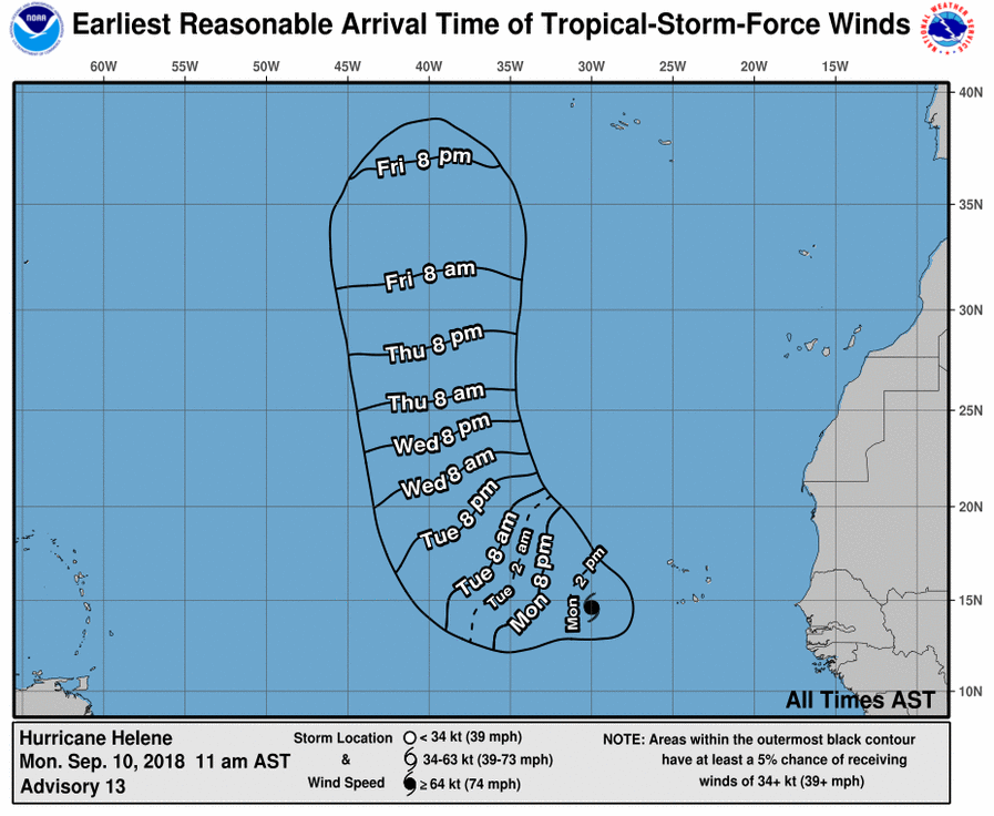 Update Hurricane Helene, Hurricane Isaac Churn in Atlantic