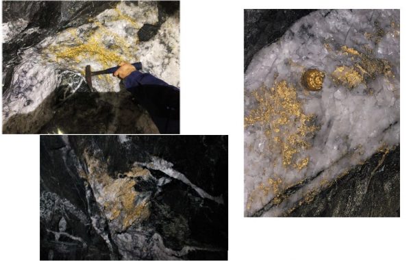 Gold in quartz at the Beta Hunt mine