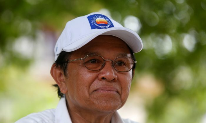 Cambodia's opposition leader and President of the National Rescue Party (CNRP) Kem Sokha talks during an interview with Reuters in Prey Veng province, Cambodia, on May 28, 2017. (Samrang Pring/File Picture/Reuters)
