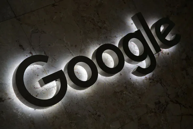 A Google logo is displayed at the entrance to the internet based company's offices in Toronto, Ontario, Canada Sept. 9, 2018. (Reuters/Chris Helgren)