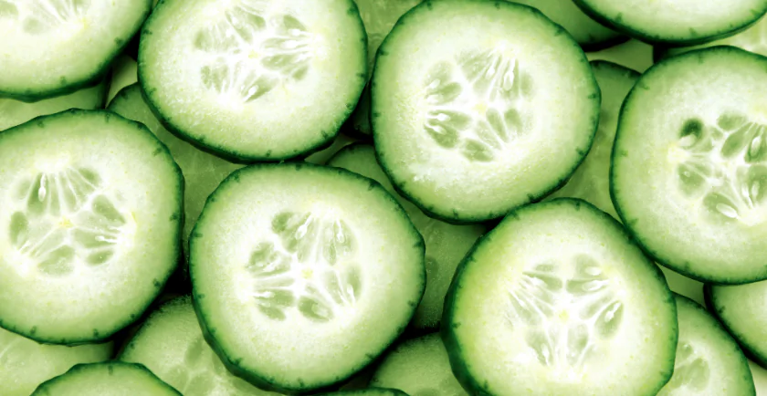 The moisture-rich anatomy of a cucumber consists of vitamins K, C, A, magnesium, potassium, anti-inflammatory substances, and 96 percent water.