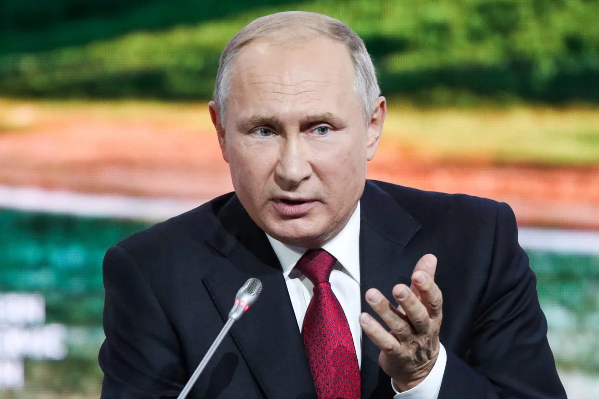 Russian President Vladimir Putin speaks during a session of the Eastern Economic Forum in Vladivostok, Russia on Sept. 12, 2018. (Sergei Bobylyov/TASS Host Photo Agency/Pool via Reuters)