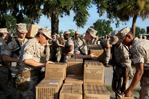 Recruits prepare to evacuate