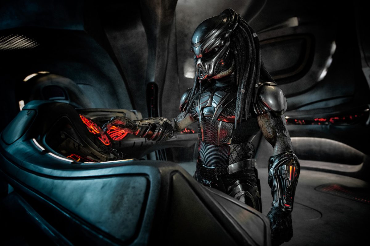 Predator stands in spaceship