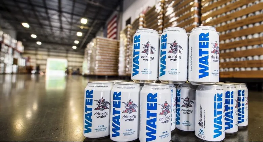 Cans of water manufactured by Anheuser-Busch will be provided in disaster relief efforts ahead of Hurricane Florence. (Courtesy of Anheuser-Busch)
