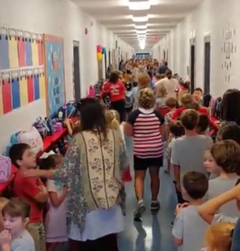 Students sing song ahead of Hurricane Florence
