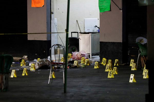 Markers at crime scene