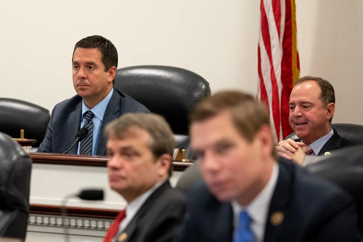 Rep. Devin Nunes chairs a Permanent Select Committee on Intelligence hearing in Washington on May 17, 2018. (Samira Bouaou/The Epoch Times)