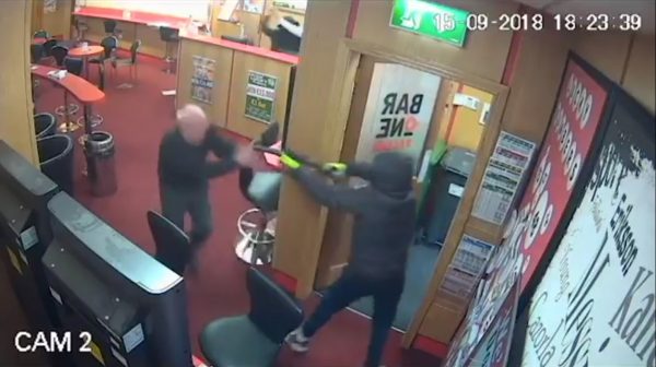 CCTV still of O'Connor tackling robber