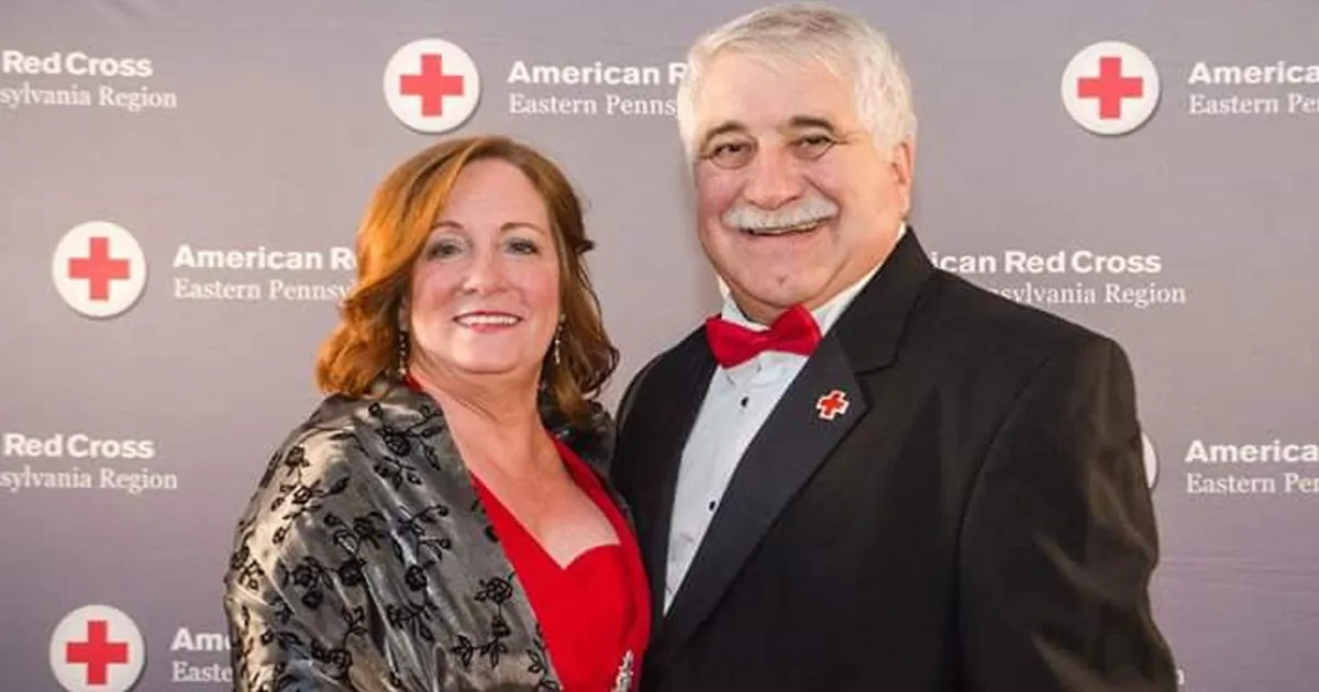 Bill Goldsworthy and his wife, Jannet, at a Red Cross event (Courtesy of Bill Goldsworthy)