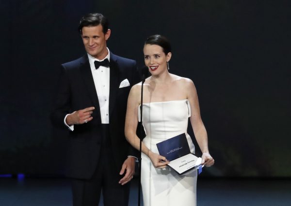 Presenters Claire Foy and Matt Smith